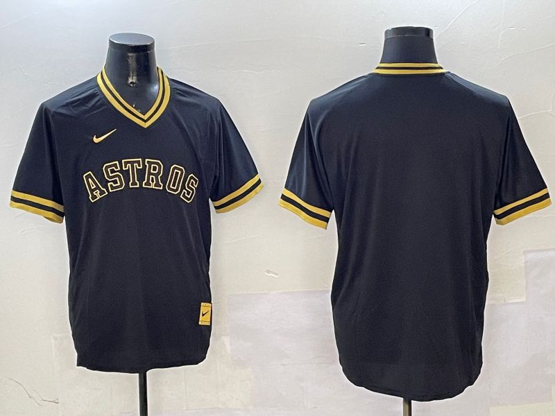 Men Houston Astros Blank Black Gold Game 2025 Nike MLB Jersey style 1->houston astros->MLB Jersey